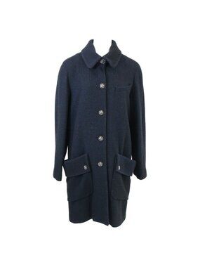 Chanel Silk Blend Coat 38